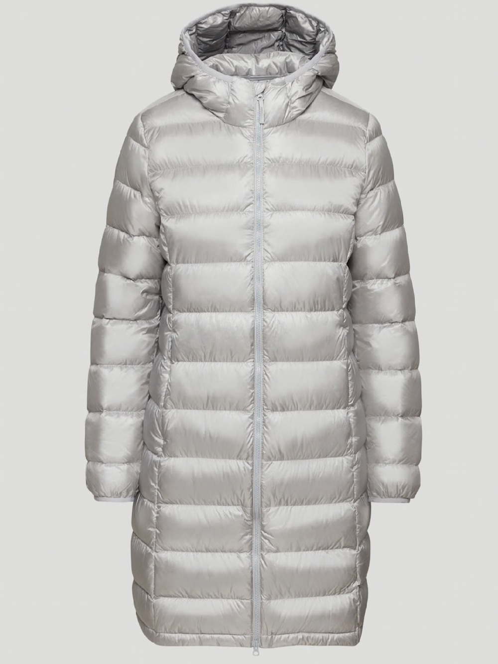 TNA ARITIZA The Little Puff Long Jacket Coat Marble Grey Silver Small